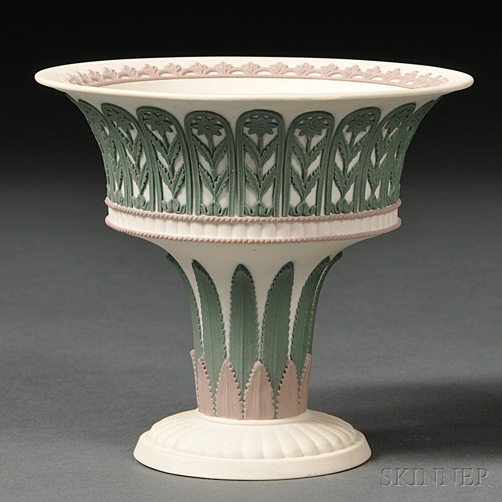 Appraisal: Wedgwood Three-color Jasper Vase England c the bowl form set