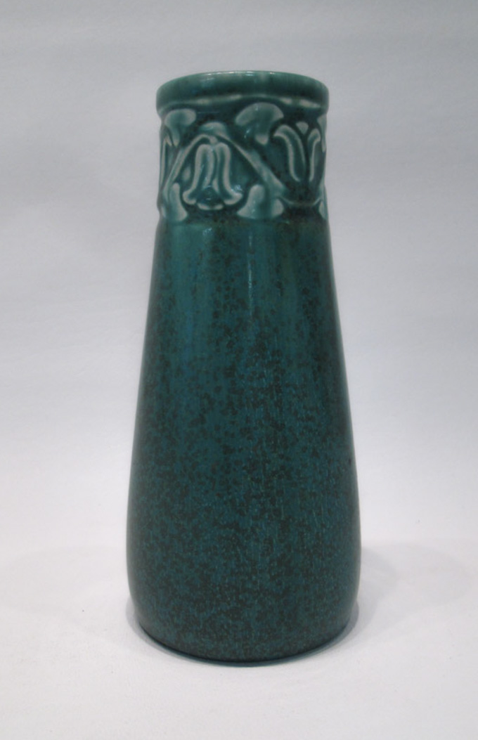 Appraisal: ROOKWOOD ART POTTERY VASE shape matte teal glaze having band