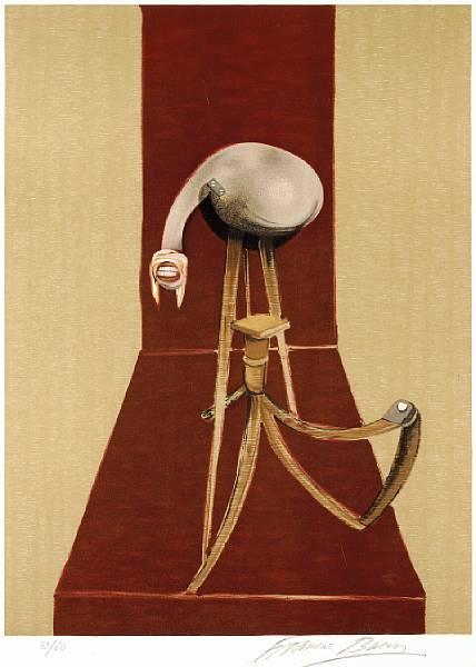 Appraisal: Francis Bacon British - Center Panel from Second Version of