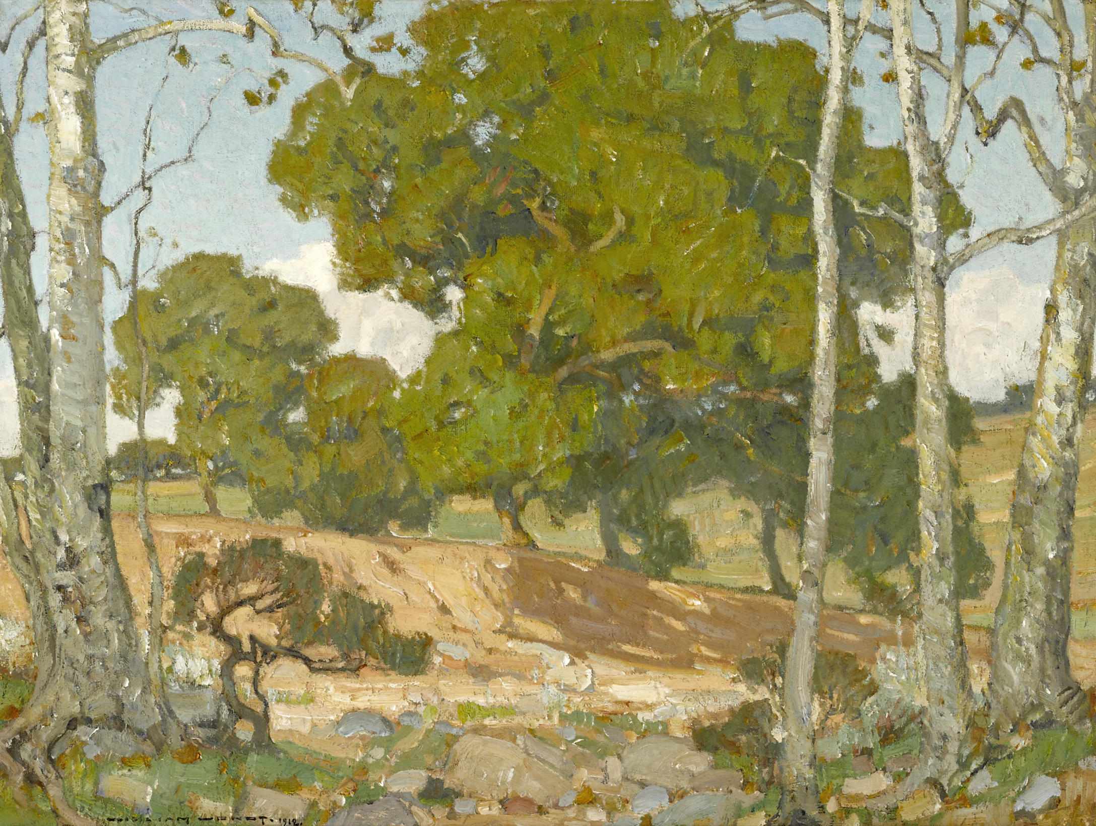 Appraisal: William Wendt American - Oaks and Sycamores signed and dated