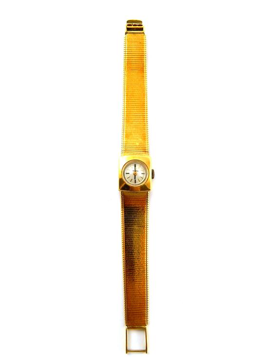 Appraisal: JEWELRY Omega dress wrist watch K yellow gold quartz movement