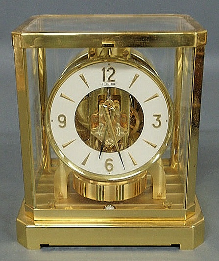 Appraisal: LeCoultre Atmos clock with Swiss movement with jewels and brass