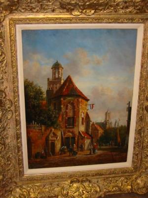 Appraisal: PIETER DE HAAN Dordrecht signed on panel x gilt frame