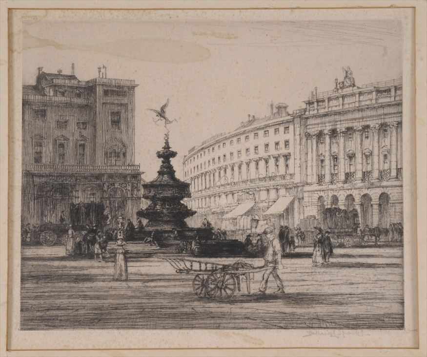 Appraisal: NATHANIEL SPARKS - PICCADILLY CIRCUS Etching x in plate signed