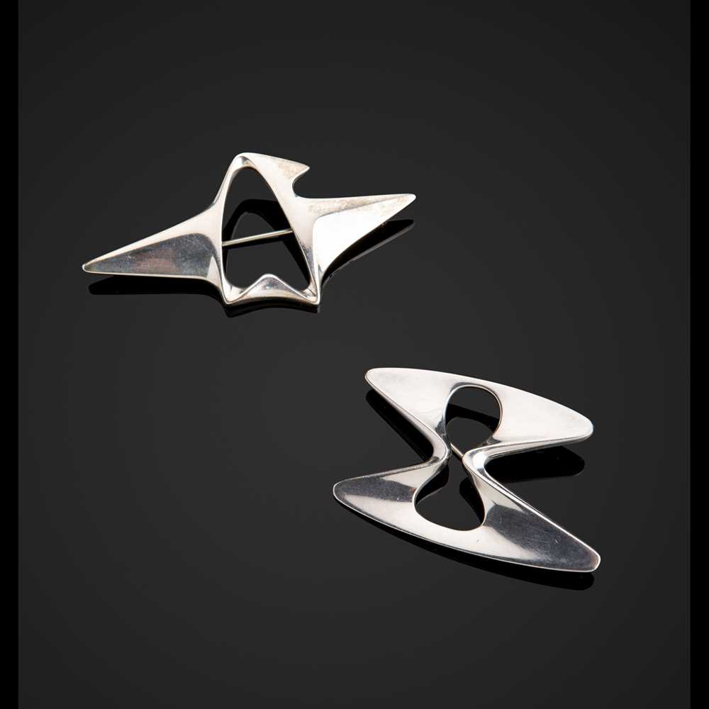 Appraisal: HENNING KOPPEL - FOR GEORG JENSEN TWO BROOCHES model and