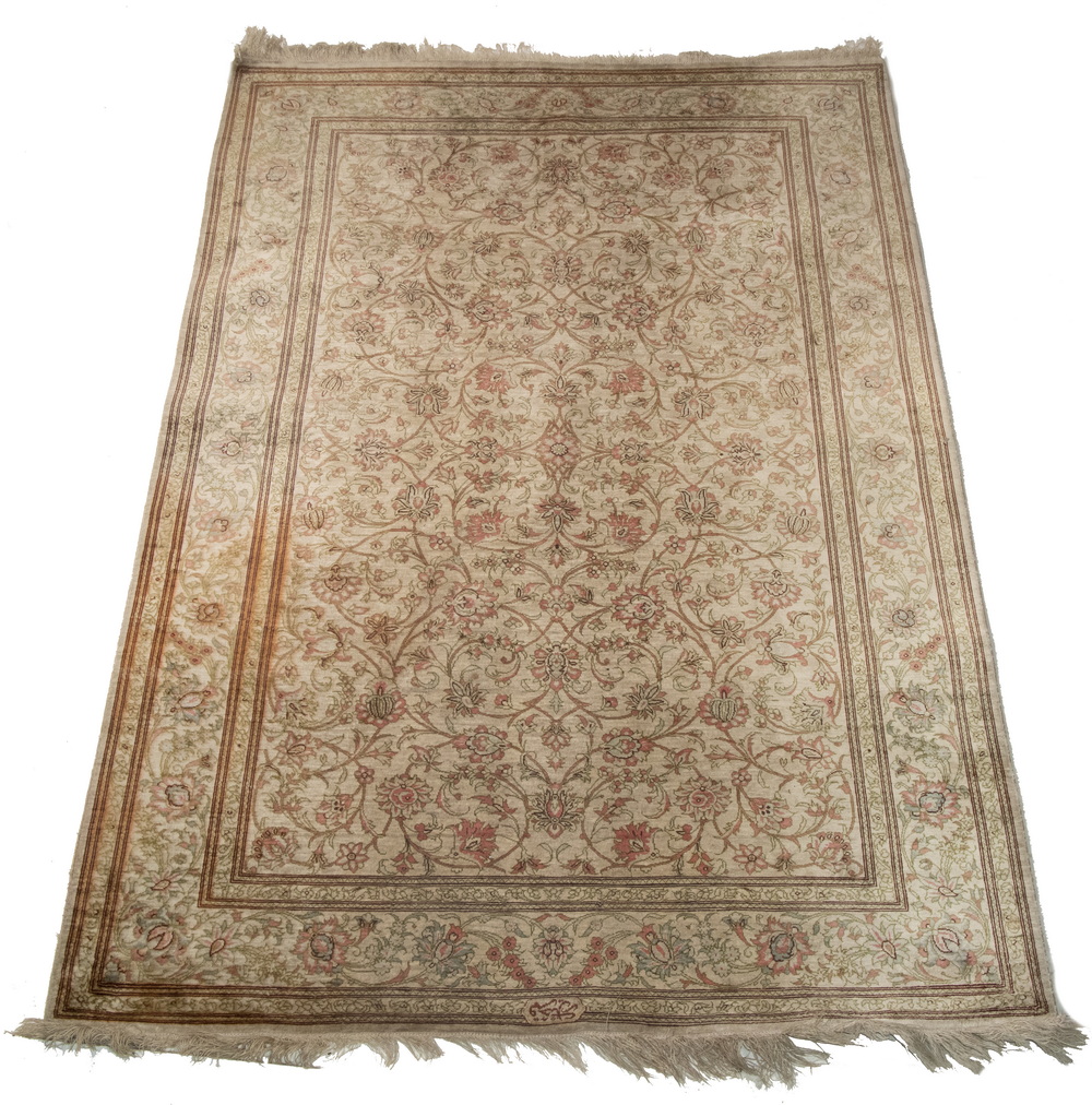 Appraisal: SILK NAIN RUG ' X ' Silk Nain rug central