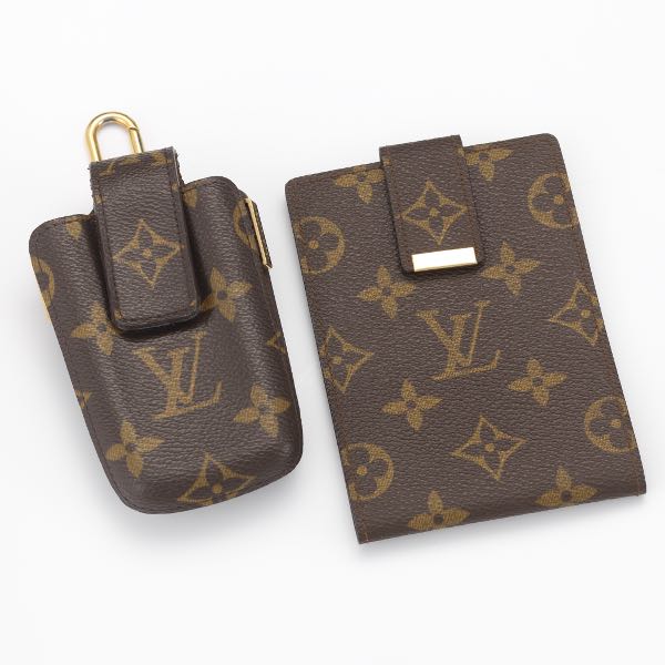 Appraisal: LOUIS VUITTON WALLET AND PHONE CASE Wallet x Phone case