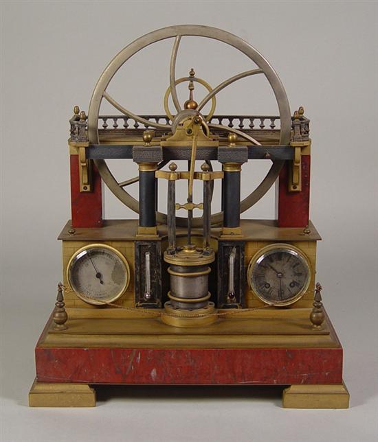 Appraisal: Industrial Revolution Clock Late th Century Key wound steam engine