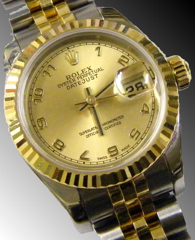 Appraisal: Rolex Oyster Perpetual Datejust lady's ct yellow gold and stainless