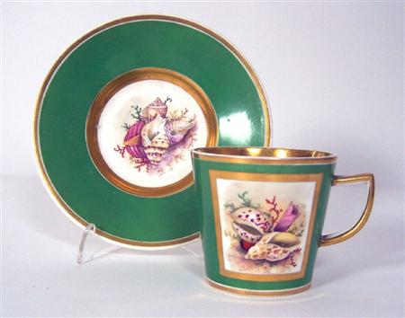 Appraisal: A th century Rockingham coffee cup and saucer circa -