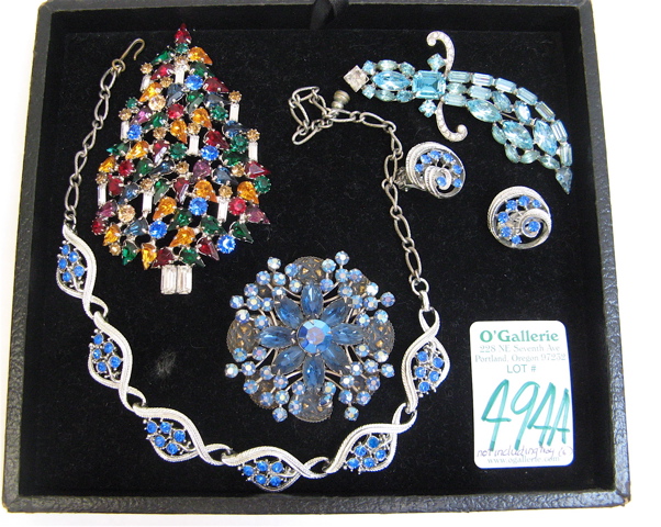 Appraisal: GROUP OF ITEMS OF COSTUME JEWELRY One is a signed