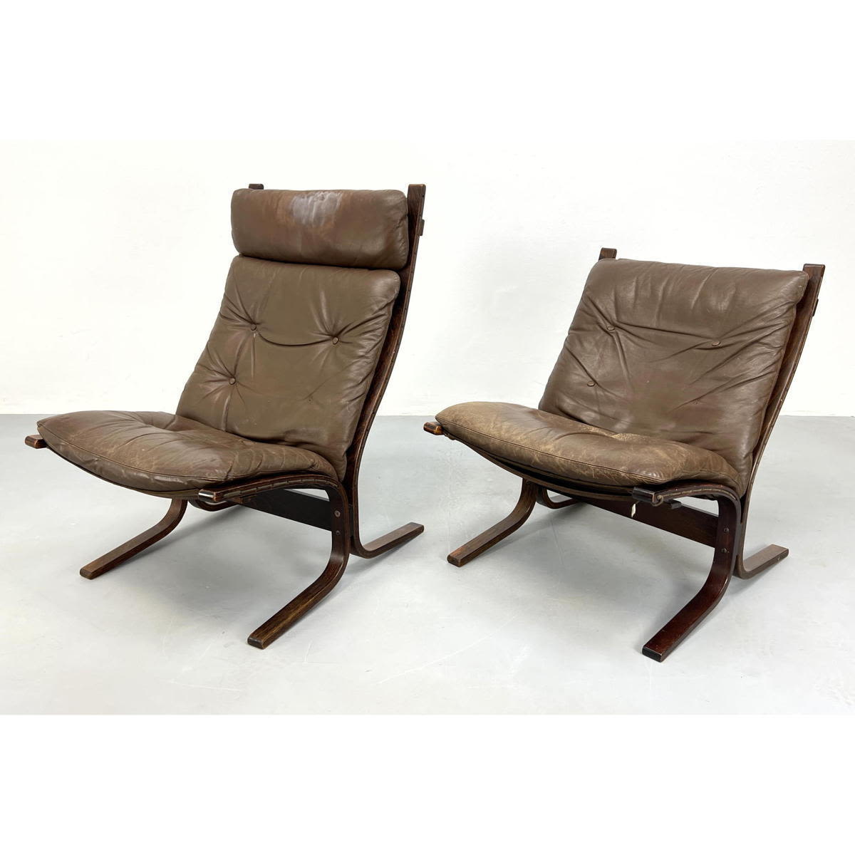 Appraisal: pc INGMAR RELLING for WESTNOFA Lounge Chairs Laminated wood frames