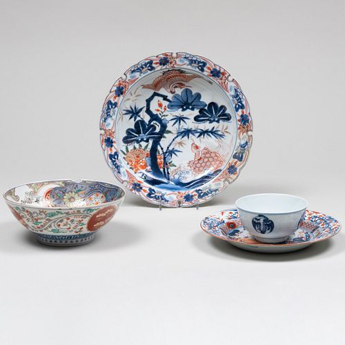 Appraisal: GROUP OF JAPANESE PORCELAIN ARTICLESUnmarked Comprising A bowl A small