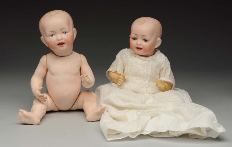 Appraisal: Lot Of German Baby Dolls Both have German bisque socket