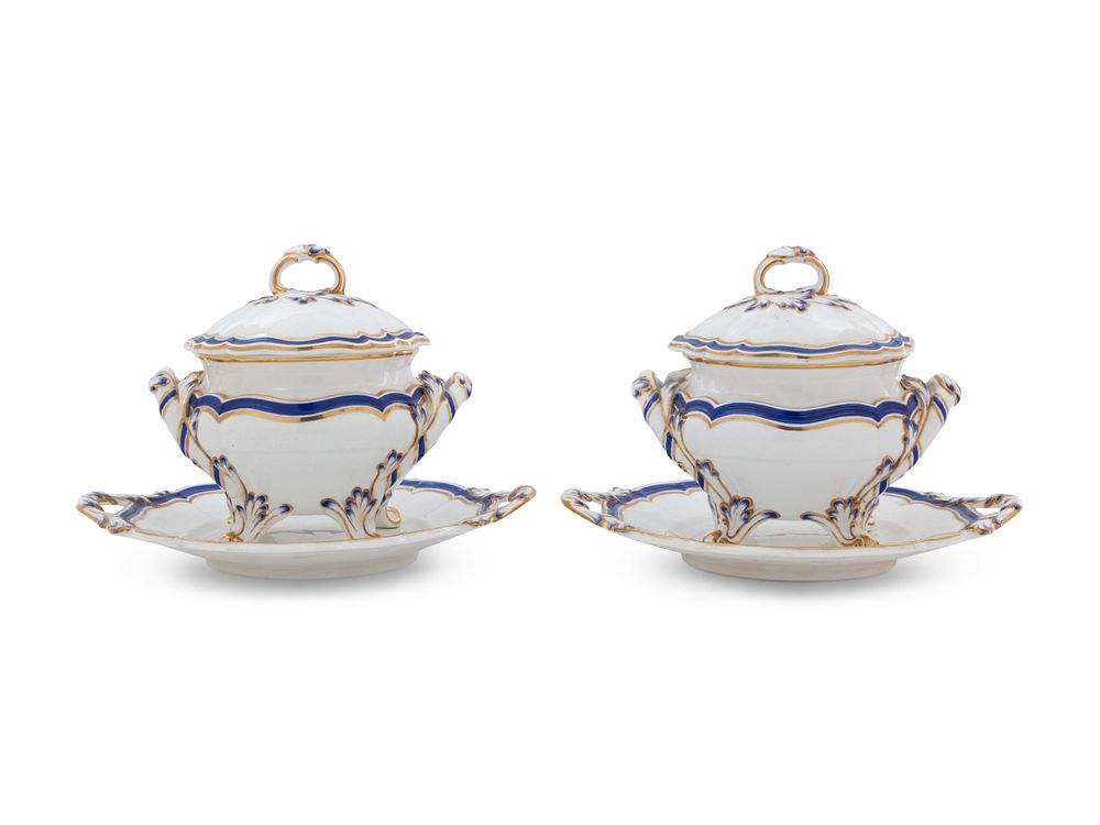 Appraisal: A Pair of Minton Painted and Parcel Gilt Porcelain Covered