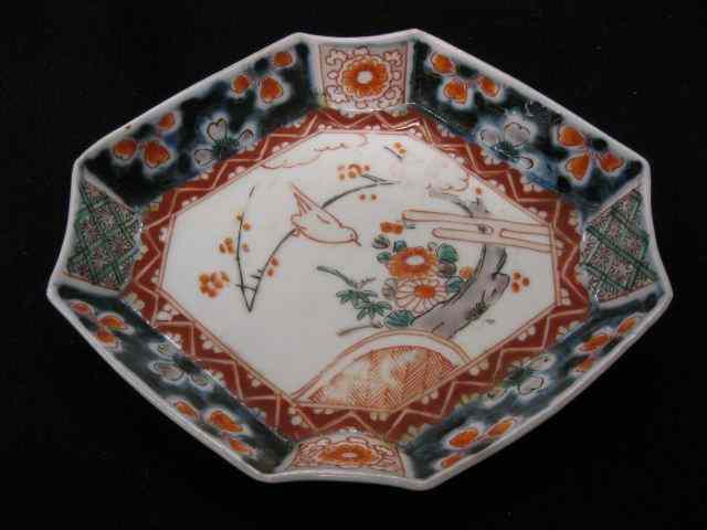 Appraisal: Japanese Imari Porcelain Dish bird foliage '' x ''