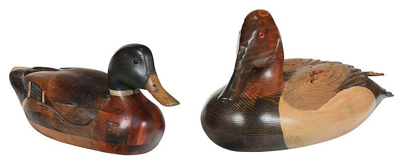 Appraisal: Two Contemporary Signed Decoys Taber and Kyle American circa s