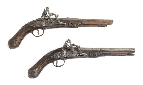 Appraisal: Sale Lot Two Continental Flintlock Dragoons th century each with