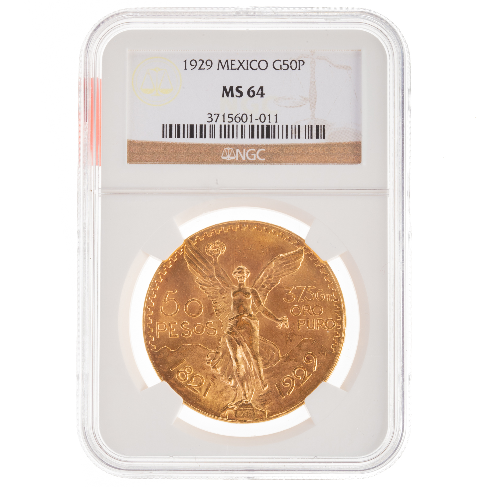 Appraisal: MEXICAN GOLD PESOS NGC MS Everything you would want from