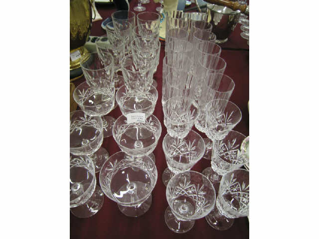 Appraisal: Pcs Crystal Stemware tumblers wines goblets and more