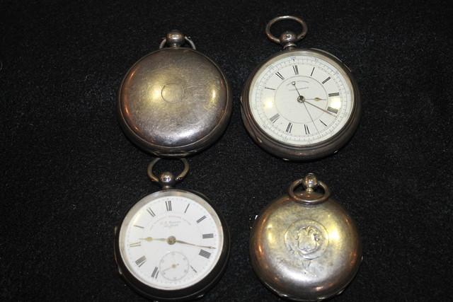 Appraisal: A SILVER POCKET WATCH with engine turned case by Graves