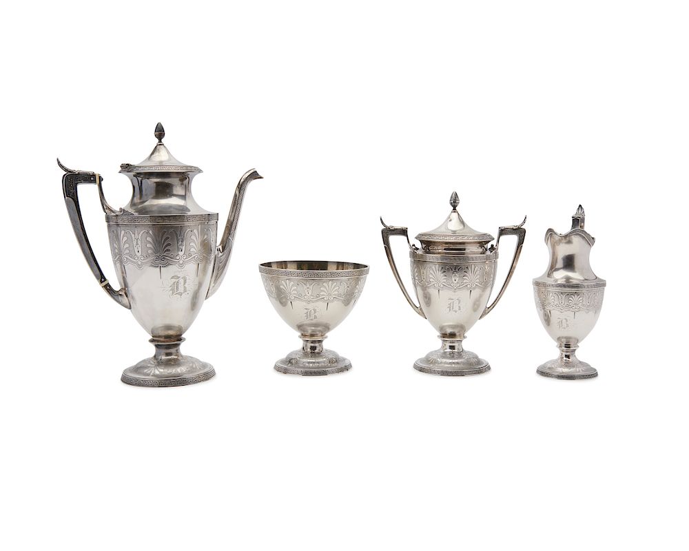 Appraisal: GORHAM Silver Renaissance Style Four Piece Coffee Service GORHAM Silver