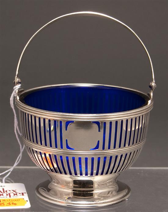 Appraisal: American reticulated silver sugar basket Watson first half th century