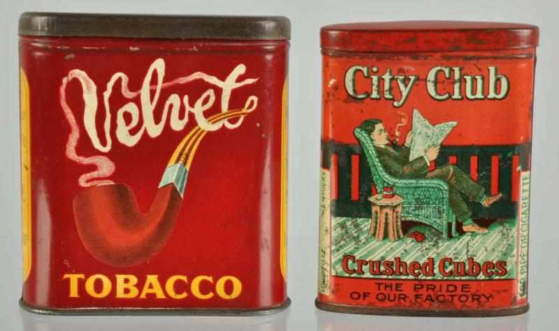 Appraisal: Lot of Pocket Tobacco Tins Description Includes City Club with