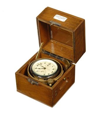 Appraisal: A marine chronometer by Wempe Hamburg with a inch circular