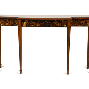 Appraisal: A Maitland Smith Mahogany Console Table th Century having apron