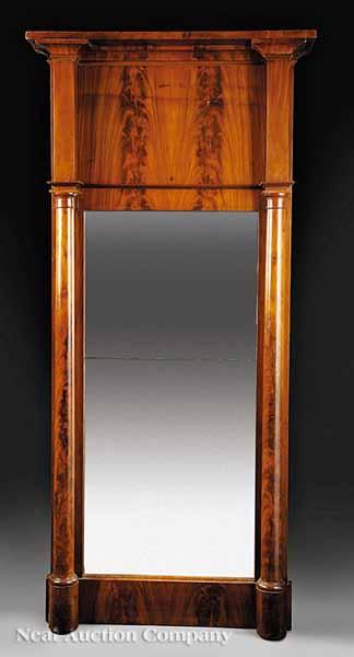 Appraisal: A Louis Philippe Mahogany Mirror mid- th c blocked molded