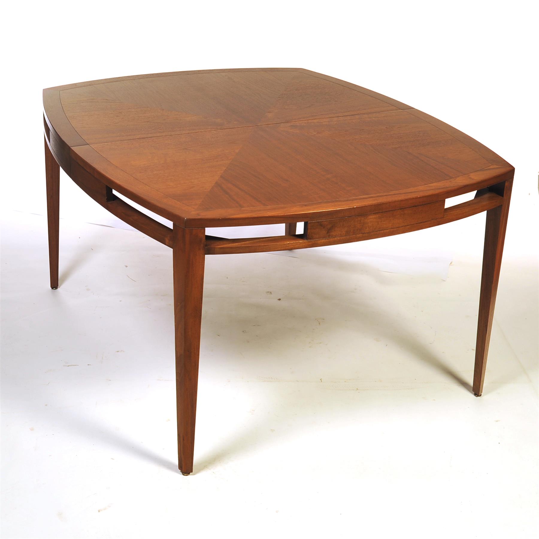 Appraisal: BAKER MID-CENTURY MODERN DINING TABLE WITH TWO LEAVES American nd