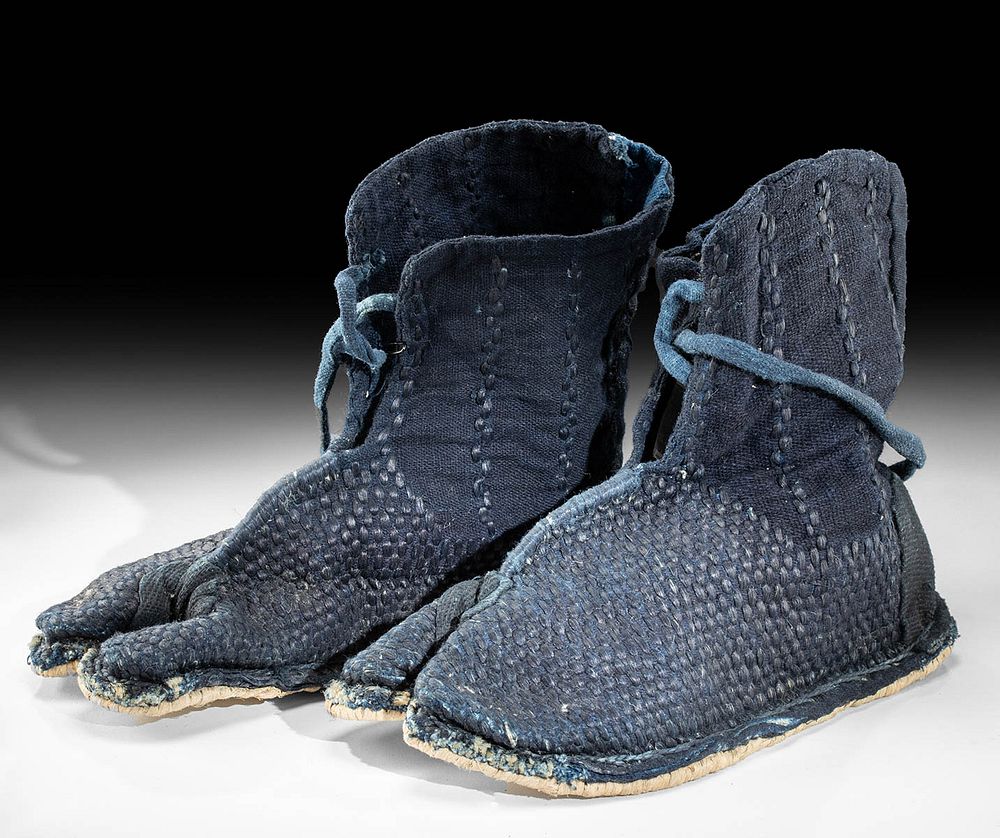 Appraisal: Japanese Edo Cotton Fiber Shoes - Waraji East Asia Japan