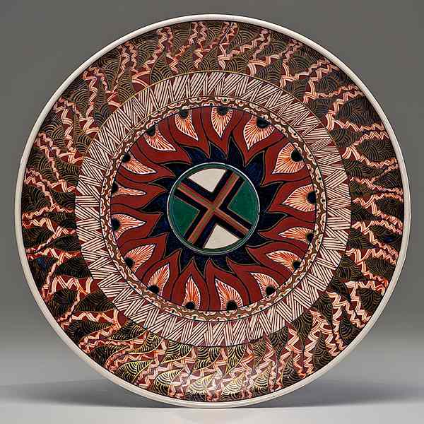 Appraisal: Ralph Bacerra - USA Untitled Charger ca Whiteware dia in