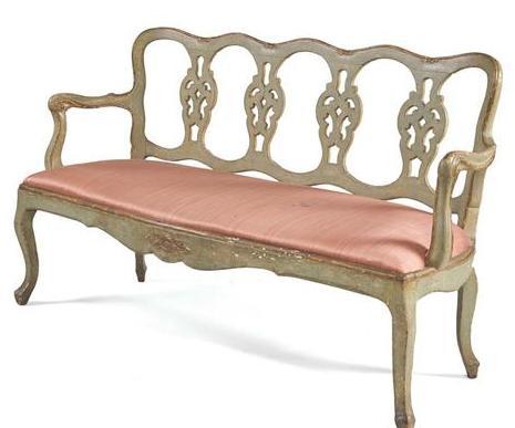 Appraisal: LOUIS XVI CARVED FRUITWOOD FAUTEUIL The molded oval back flanked