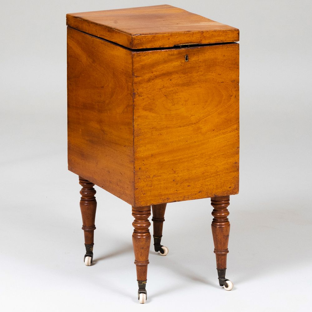 Appraisal: Victorian Bleached Mahogany Cellarette x x in Condition Staining scuffing