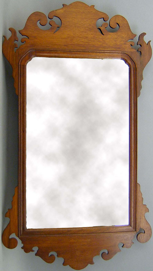 Appraisal: Chippendale style mahogany looking glass h