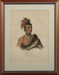 Appraisal: McKenney and Hall Pes-Ke-Le-Cha-Co a Pawnee Chief th c colored