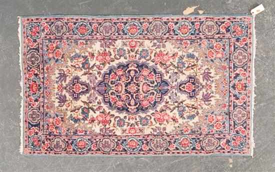 Appraisal: Semi-antique Kerman rug Persia circa x Estimate - Good condition