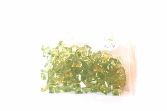 Appraisal: A COLLECTION OF LOOSE CARRE CUT PERIDOTS TOTALING APPROXIMATELY CTS