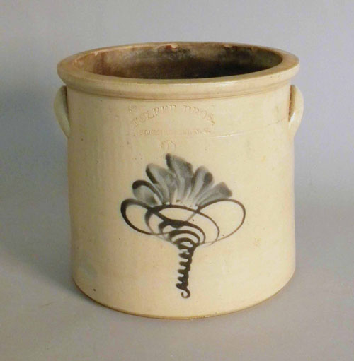 Appraisal: Stoneware crock th c impressed Fulper Bros h