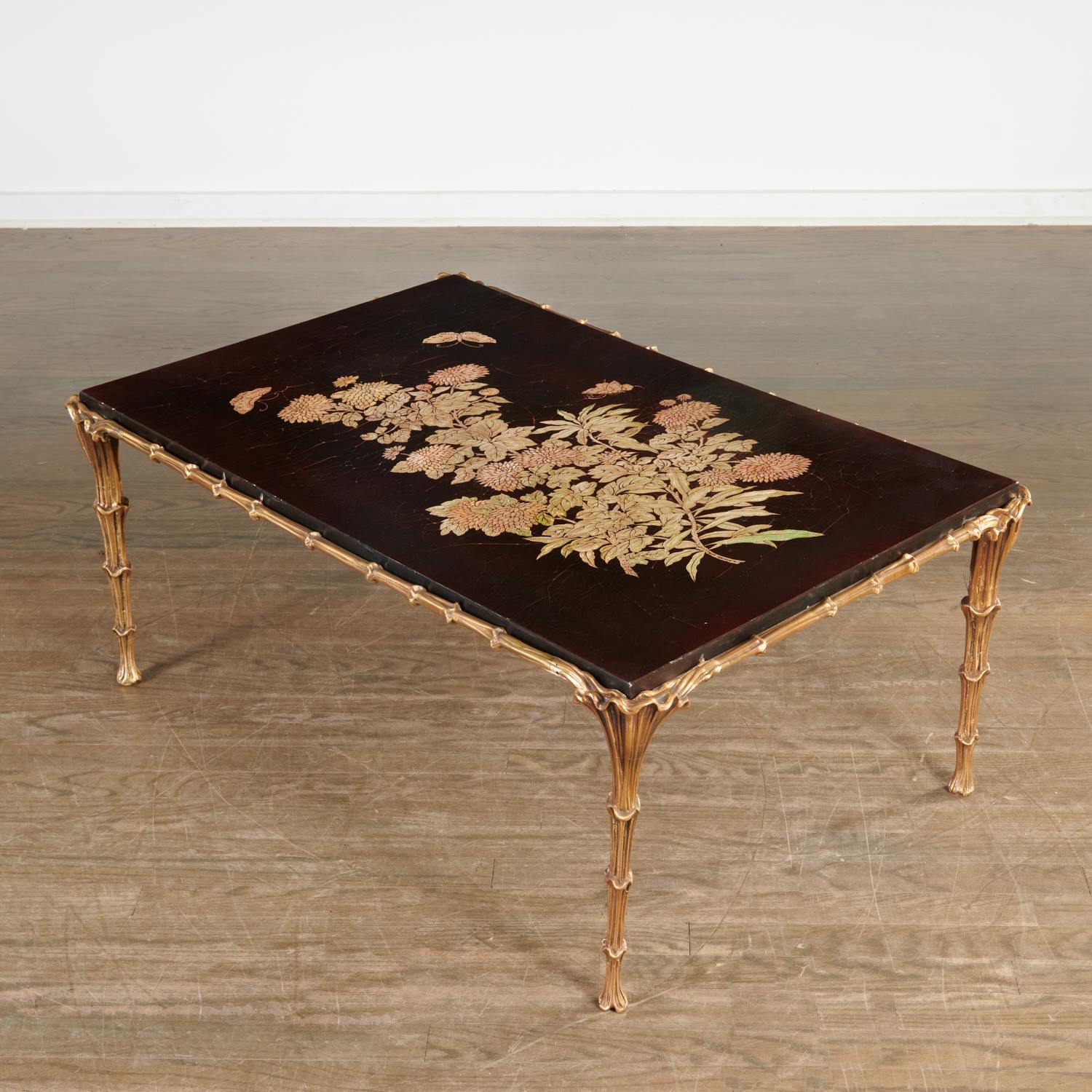 Appraisal: ATELIER MIDAVAINE BRONZE LACQUER COFFEE TABLE th c in the