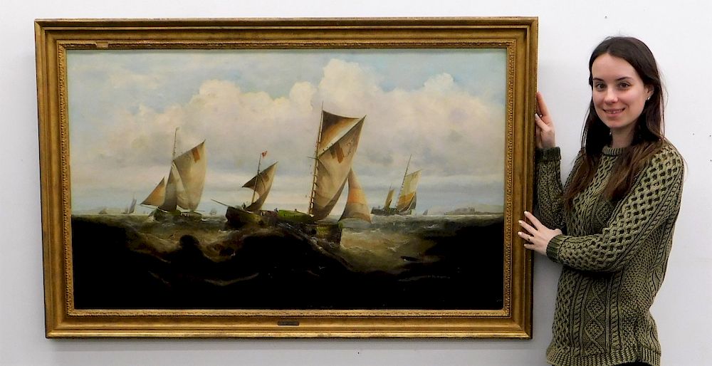 Appraisal: LARGE Henry King Taylor Maritime Seascape Painting Henry King Taylor