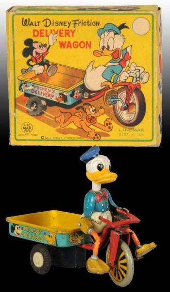 Appraisal: Linemar Disney Donald Duck Delivery Wagon in O B Description