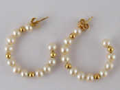 Appraisal: A pair of yellow metal tests carat gold cultured pearl