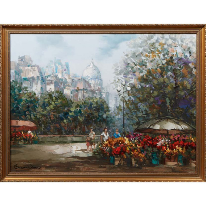 Appraisal: Pierre la Tour Brazilian - The Flower Market late th