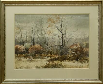 Appraisal: C GRAYDON MAYER AUTUMN WOODLAND SCENE Watercolor x in sight