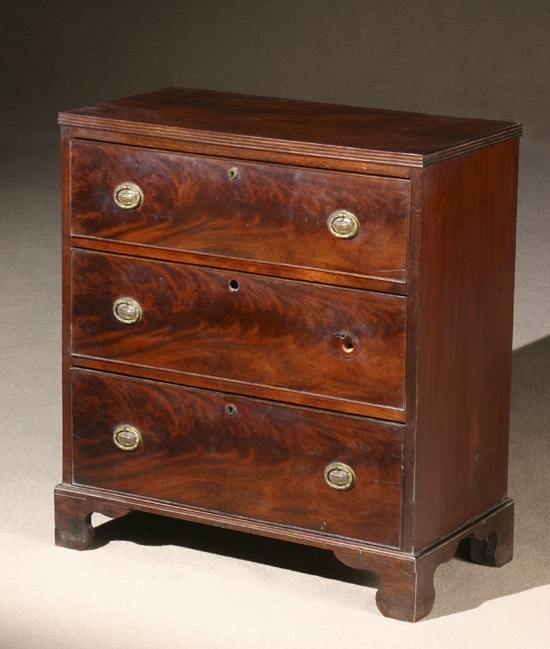 Appraisal: George III Style Mahogany Bachelor's Chest Last Half th Century