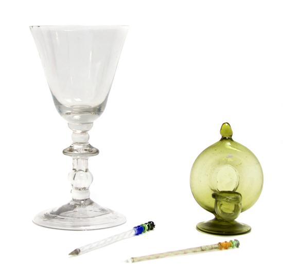 Appraisal: A Collection of Continental Glass Articles comprising an English blown