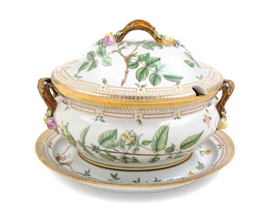 Appraisal: Sale Lot Royal Copenhagen Flora Danica Covered Tureen and Underplate